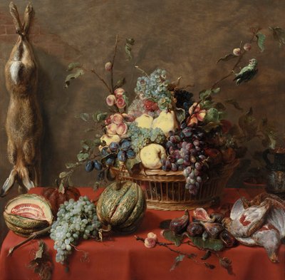 Csendélet gyümölcsökkel és egy halott nyúllal alkotó: Frans Snyders