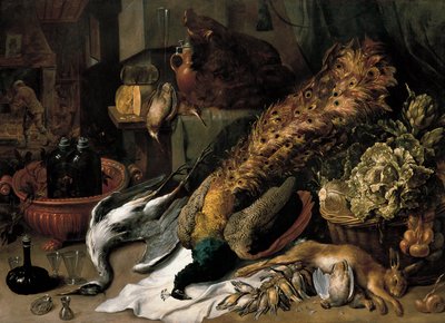 Csendélet egy borhűtővel alkotó: Frans Snyders