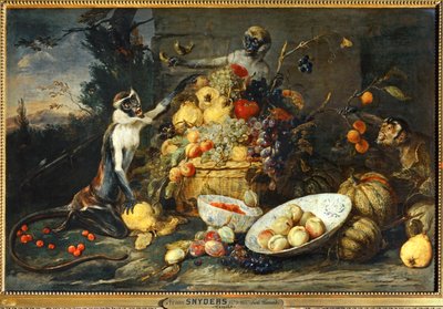 Három majom, gyümölcstolvajok ... alkotó: Frans Snyders