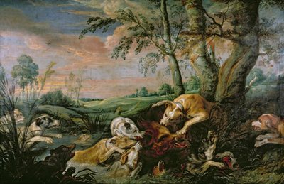 Vaddisznó vadászat alkotó: Frans Snyders or Snijders