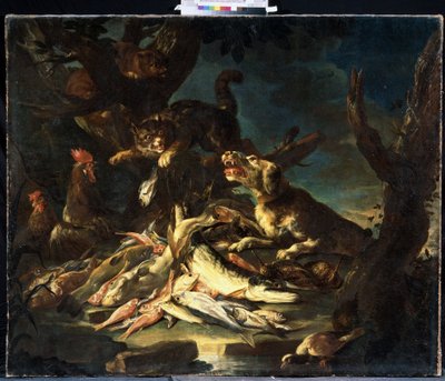 Halak (Halak). Frans Snyders (1579-1657) festménye. Olajfestmény alkotó: Frans Snyders or Snijders