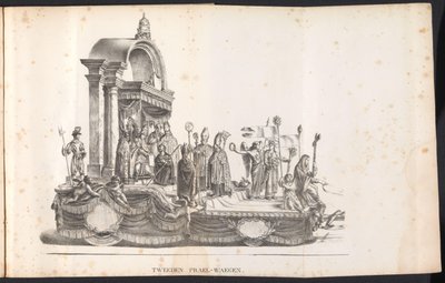 Második úszó a Szent Rumbold-i körmenetben, 1825 Tweeden Prael-waegen (cím a tárgyon) alkotó: Frans Vervloet