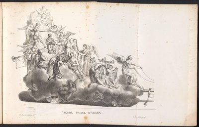 Negyedik lebegés a Szent Rombout-i körmenetben, 1825 Negyedik Prael-waegen (cím a tárgyon) alkotó: Frans Vervloet