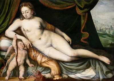 Vénusz és Ámor, 1560 körül alkotó: Frans Vriendt