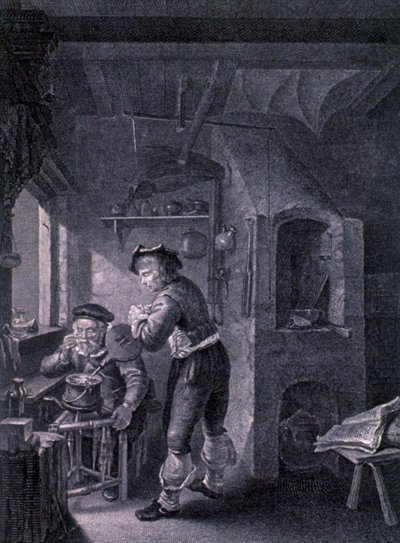 Egy 17. századi laboratórium alkotó: Frans van (after) Mieris