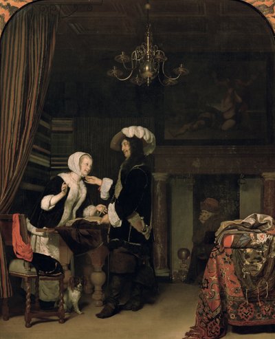 Cavalier a boltban alkotó: Frans van Mieris the Elder