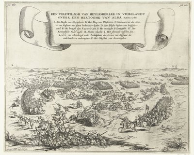 Heiligerlee-i csata, 1568 A Heyligherlee-i csata Vrieslandtban Alba hercege alatt. Anno 1568 (cím a tárgyon) alkotó: Frans van den Wijngaerde