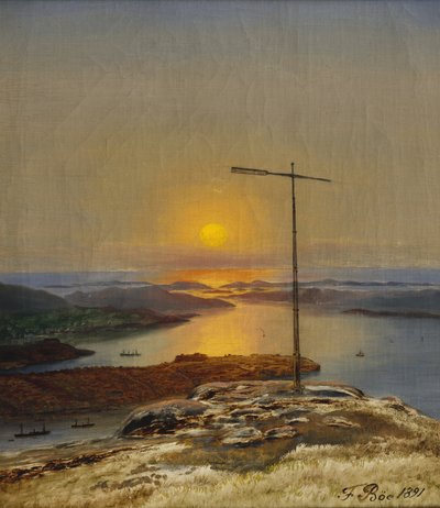 Kilátás a bergeni Sandviksfjellet felől alkotó: Frants Diderik Boe