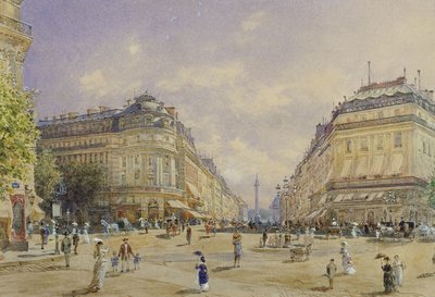 A Rue de la Paix, Párizs, 1886 alkotó: Franz Alt