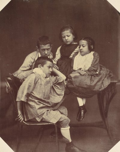 Alfons, Eugen, Marie és Hermine Antoine, 1850-60-as évek. alkotó: Franz Antoine