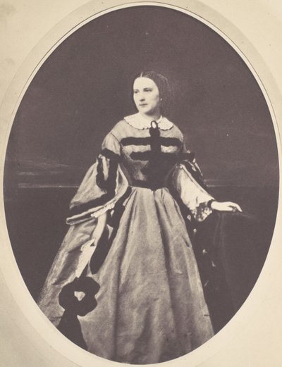 [Női portré, álló, balra nézve], 1850-60-as évek. alkotó: Franz Antoine