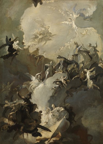 A Magyar Királyi Szentek dicsőítése, kb. 1772-73. alkotó: Franz Anton Maulbertsch
