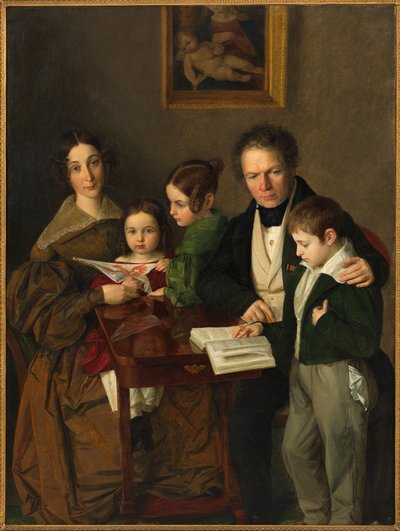 A zeneszerző Johann Baptist Gänsbacher 1778-1844 és családja, 1838 körül. alkotó: Franz Anton Stecher