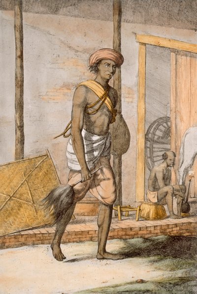 Vőlegény, „A hinduk, avagy modoruk, jelmezeik és szertartásaik leírása”, 1808–1812 (színes rézkarc) alkotó: Franz Balthazar Solvyns