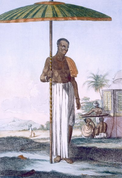 Az Ouriah-kaszt portája, a "A hinduk vagy erkölcseik, szokásaik és szertartásaik leírása", kocsma. 1808-12 (színes rézkarc) alkotó: Franz Balthazar Solvyns