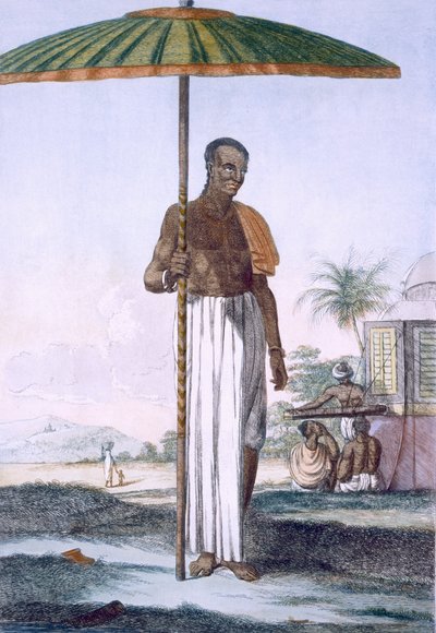 Az Ouriah kaszt portása, kocsma. 1808-12. alkotó: Franz Balthazar Solvyns