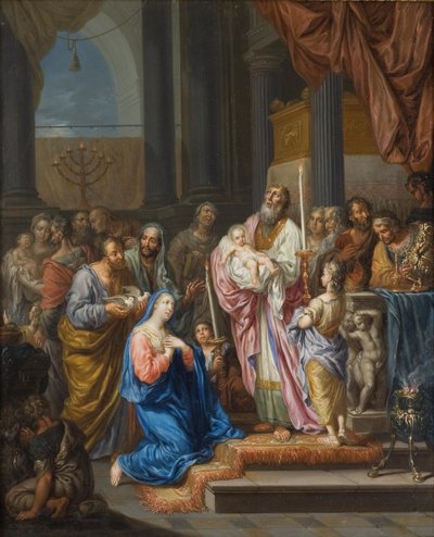 Felajánlás a templomban alkotó: Franz Christoph Janneck