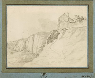 Ház a sziklák felett (híd) alkotó: Franz Edmund Weirotter