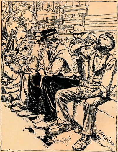 Munkások vacsoránál, 1900 alkotó: Franz Gailliard