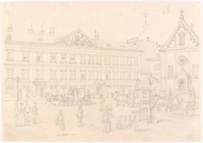1., Neuer Markt - Schwarzenberg-palota és kapucinus templom alkotó: Franz Gerasch