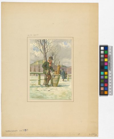 Bretzelbäck [perecárus] a Franzenstor előtt, a Glacis-nál alkotó: Franz Gerasch