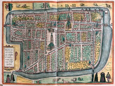 Delft, Hollandia (metszet alkotó: Franz Hogenberg