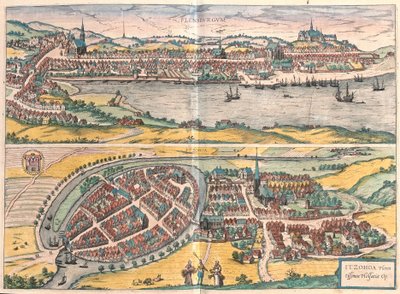 Flensburg és Itzehoe, Németország (metszet alkotó: Franz Hogenberg
