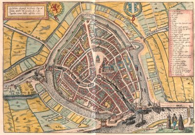 Gouda, Hollandia (metszet alkotó: Franz Hogenberg