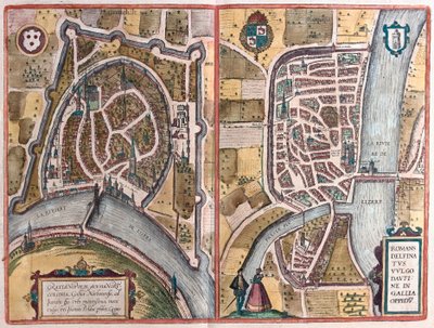 Grenoble és Romans sur Ister, Franciaország (metszet alkotó: Franz Hogenberg