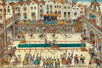 II. Henrik francia halálosan megsebesült, június 30 alkotó: Franz Hogenberg