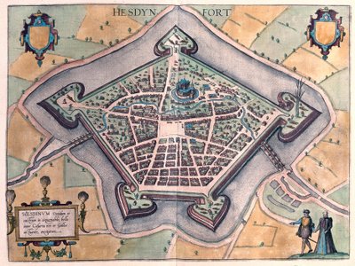 Hesdin, Franciaország (metszet alkotó: Franz Hogenberg