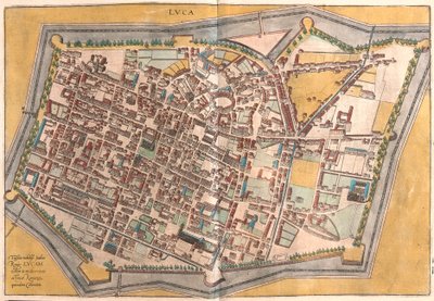 Lucca, Olaszország (metszet alkotó: Franz Hogenberg