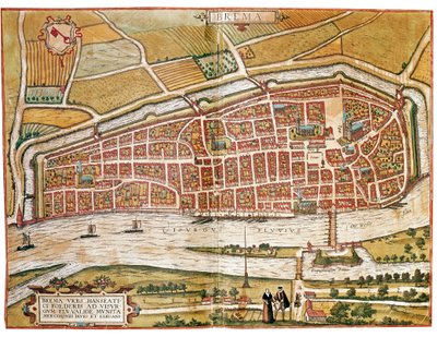 Bréma térképe (metszet alkotó: Franz Hogenberg