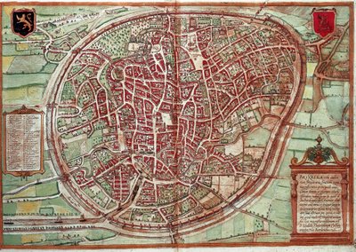 Bruxelles térképe - Belgium (metszet alkotó: Franz Hogenberg