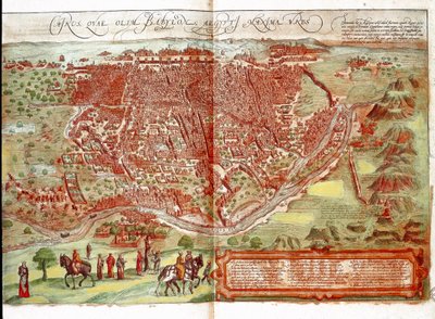 Kairó térképe (metszet alkotó: Franz Hogenberg