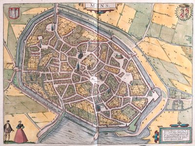 Mons, Belgium (metszet alkotó: Franz Hogenberg
