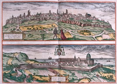 Orvieto és Loreto szentélye, Olaszország (metszet alkotó: Franz Hogenberg