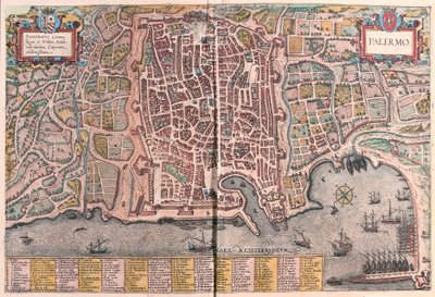 Palermo, Olaszország (metszet alkotó: Franz Hogenberg