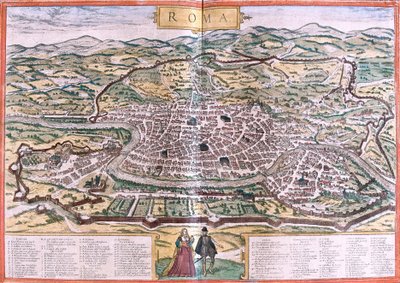 Róma terve (Roma), Olaszország (rézkarc alkotó: Franz Hogenberg
