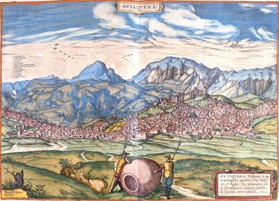 Kilátás az Antequerára, Spanyolország (rézkarc alkotó: Franz Hogenberg