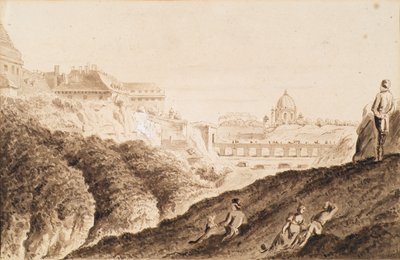 Hofburg várárokkal, várkapuval és híddal alkotó: Franz Jaschke