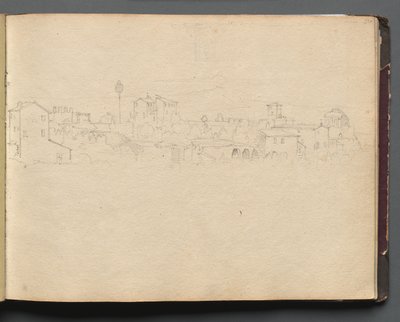 Album Róma és környéke kilátással, Tájtanulmányok, 16a. oldal: Római nézet alkotó: Franz Johann Heinrich Nadorp
