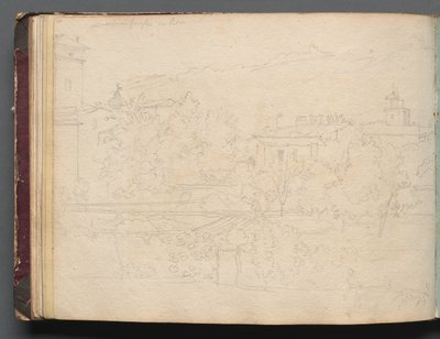 Album Róma és környéke kilátással, Tájtanulmányok, 16b. oldal: Római nézet alkotó: Franz Johann Heinrich Nadorp