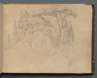 Album Róma és környéke kilátással, Tájtanulmányok, 29a. oldal: Tájtanulmány alkotó: Franz Johann Heinrich Nadorp