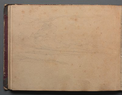 Album Róma és környéke kilátásaival, Tájtanulmányok, 29b. oldal: Tájtanulmány. alkotó: Franz Johann Heinrich Nadorp