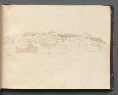 Album Róma és környéke kilátással, Tájtanulmányok, 30a. oldal: Római panoráma alkotó: Franz Johann Heinrich Nadorp