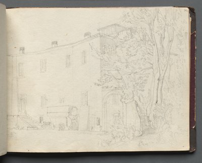 Album Róma és környéke kilátással, Tájtanulmányok, 31a. oldal: Római építészeti tanulmány alkotó: Franz Johann Heinrich Nadorp
