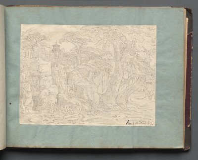 Album Róma és környéke kilátásaival, Tájtanulmányok, 36a. oldal: Római nézet. alkotó: Franz Johann Heinrich Nadorp