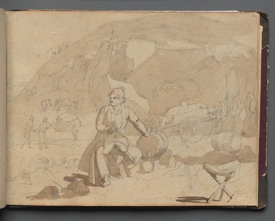 Album Róma és környéke panorámával, Tájtanulmányok, 39a. oldal: Ábra a tájban alkotó: Franz Johann Heinrich Nadorp