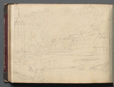Album Róma és környéke kilátásaival, Tájtanulmányok, 48b. oldal: Római táj. alkotó: Franz Johann Heinrich Nadorp